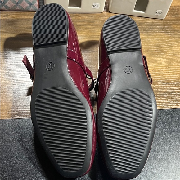 a new day Burgundy Patent Leather Mary Jane Flats - Picture 4 of 5